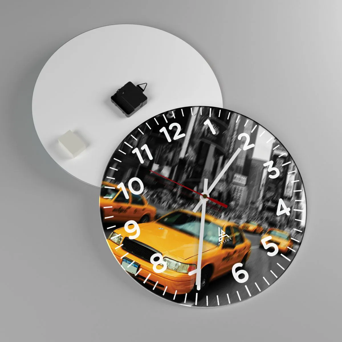 Relógio de parede - Relógio em vidro - Gotas de sol em Nova Iorque - 40x40 cm
