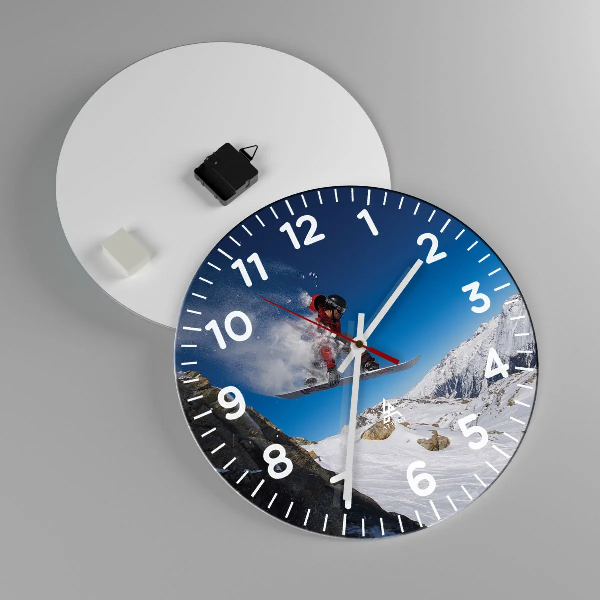 Reloj de pared - Reloj de vidrio - Y te convertiste en parte del lugar - 40x40 cm