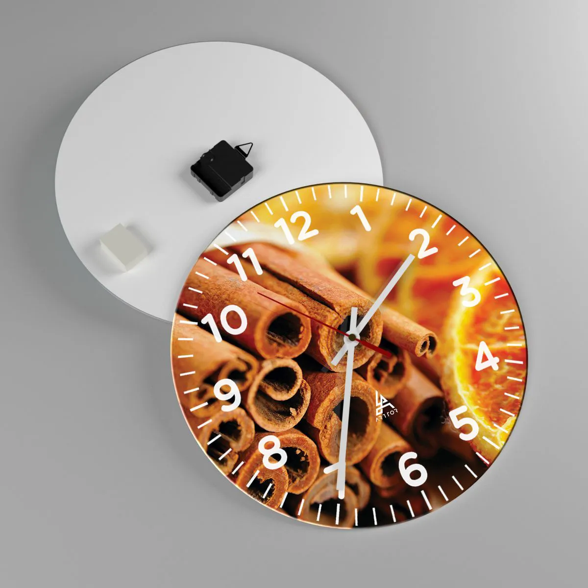 Ceas de perete - Ceas pe sticlă - Poți să le simți aroma? - 40x40 cm