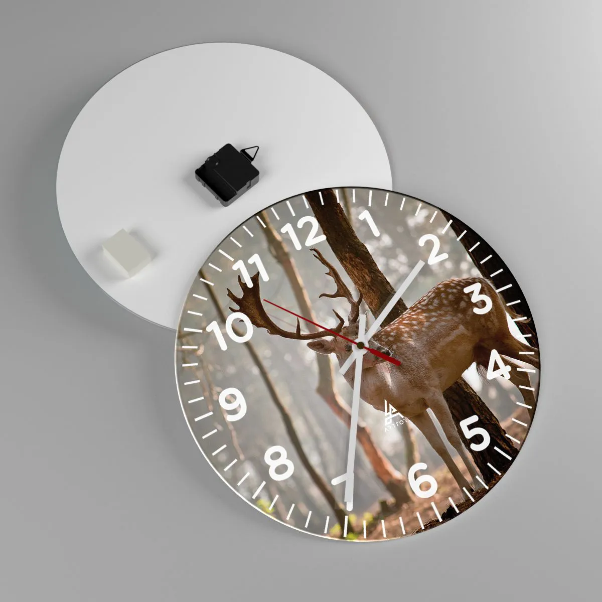 Wanduhr - Glasuhr - Das Licht der Jugend - 40x40 cm