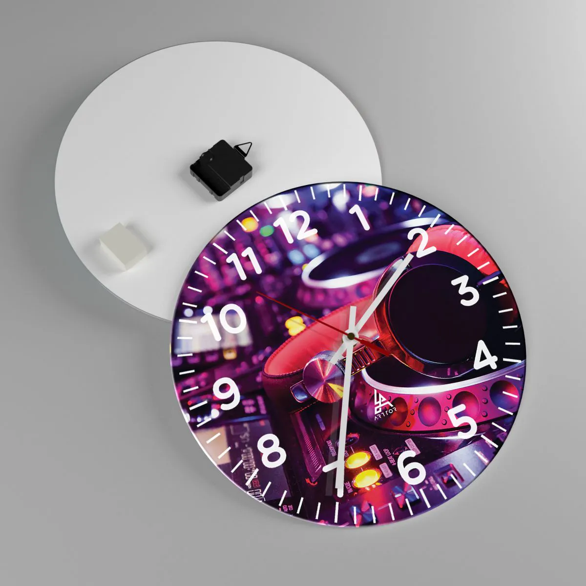 Ceas de perete - Ceas pe sticlă - Înainte de a începe distracția - 40x40 cm