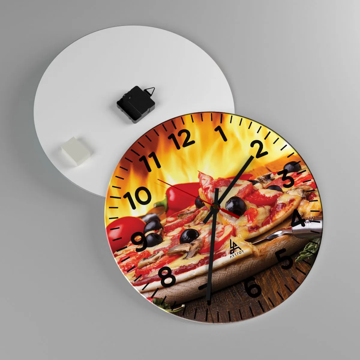 Ceas de perete - Ceas pe sticlă - From Italy with love - 40x40 cm