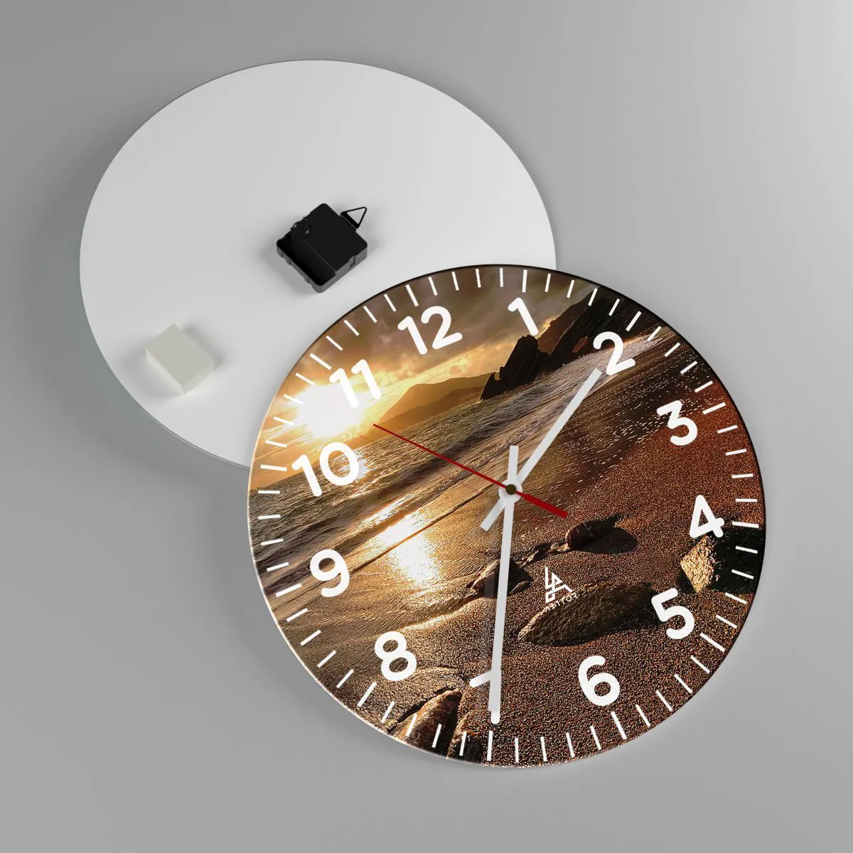 Zegar ścienny - Idź za słońcem ku wzgórzom - 40x40 cm