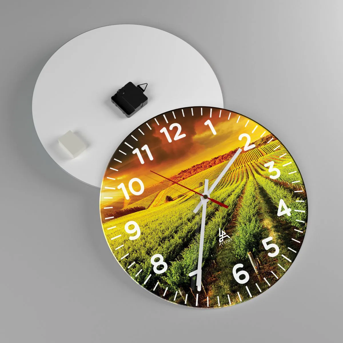 Ceas de perete - Ceas pe sticlă - Sub soarele australian - 40x40 cm