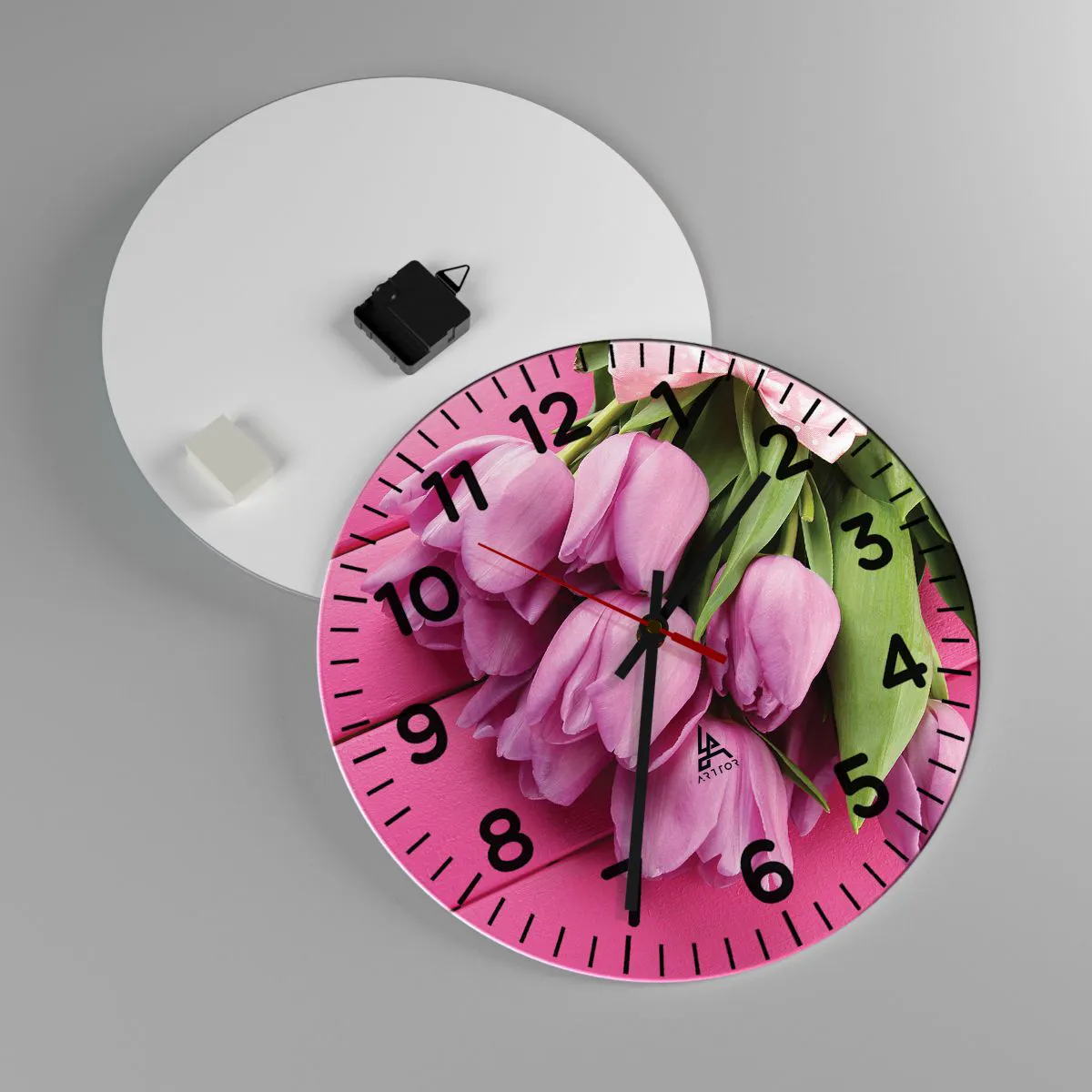 Wanduhr - Glasuhr - Nur für dich - 40x40 cm