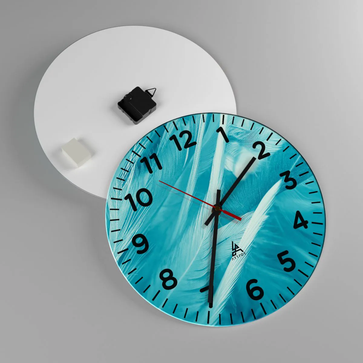 Wanduhr - Glasuhr - In Pulver ertrinken - 40x40 cm