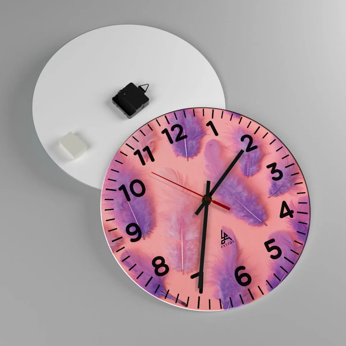 Falióra, Óra - A vágy lila madara - 40x40 cm