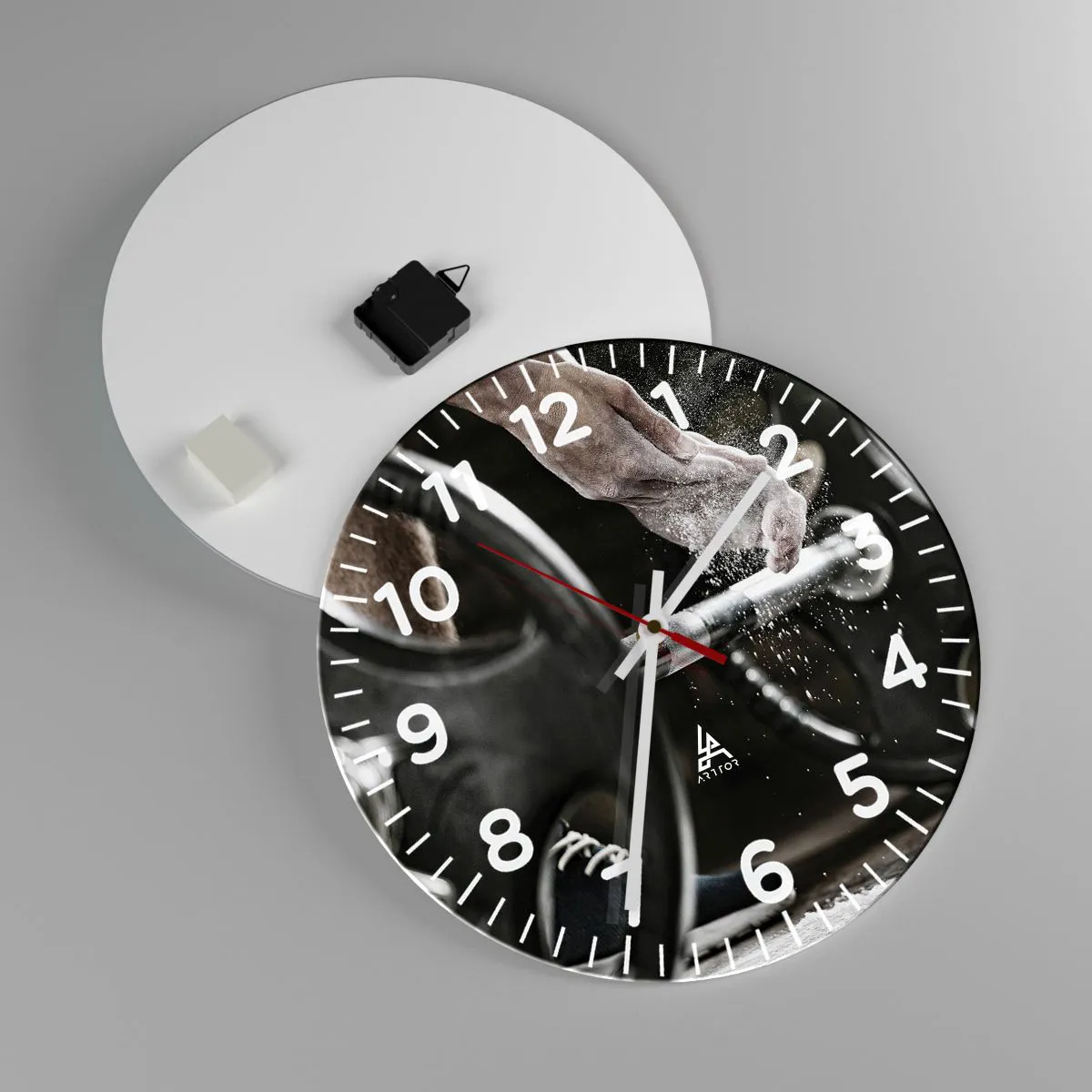 Ceas de perete - Ceas pe sticlă - Provocare acceptată! - 40x40 cm