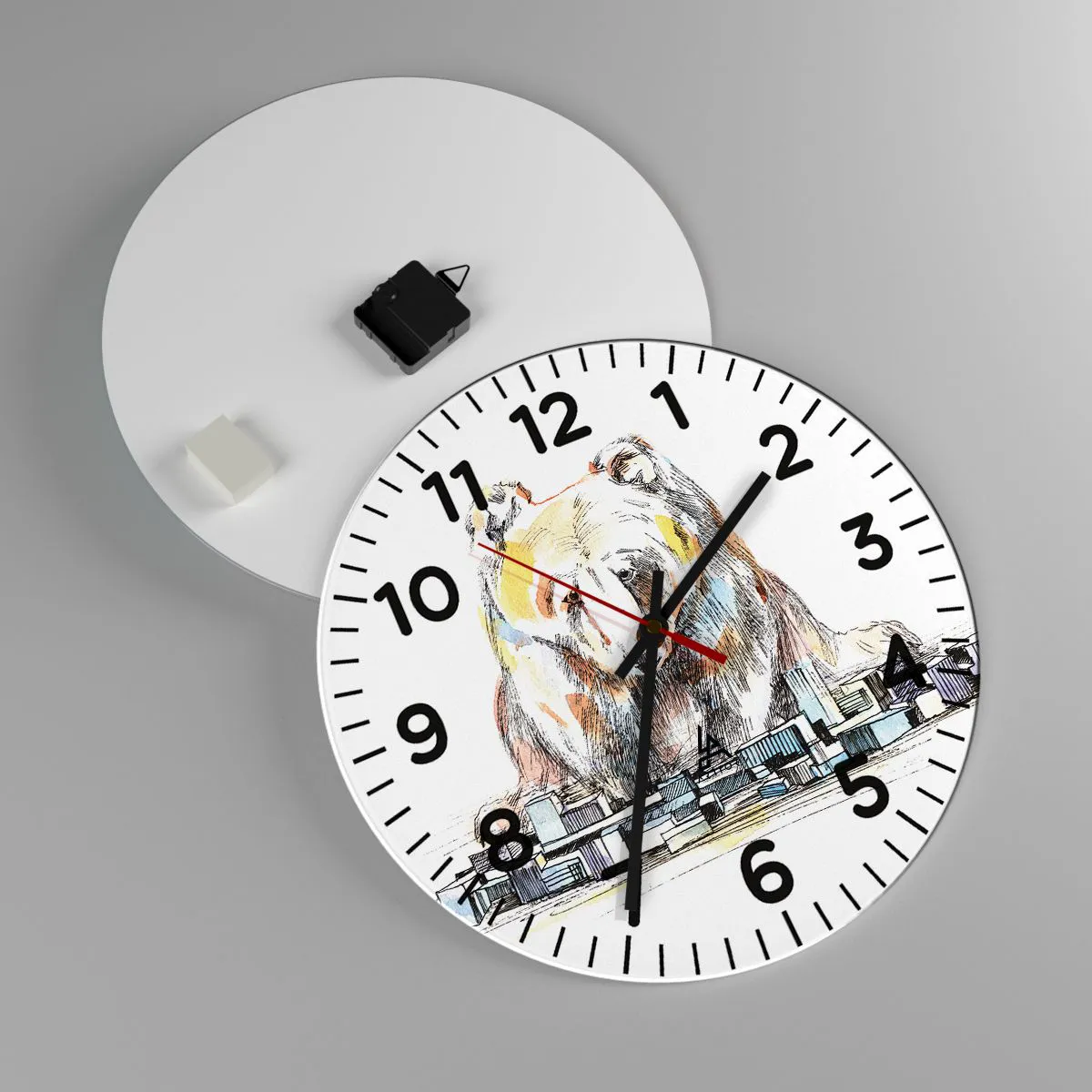 Zegar ścienny - Jak można tak żyć? - 40x40 cm