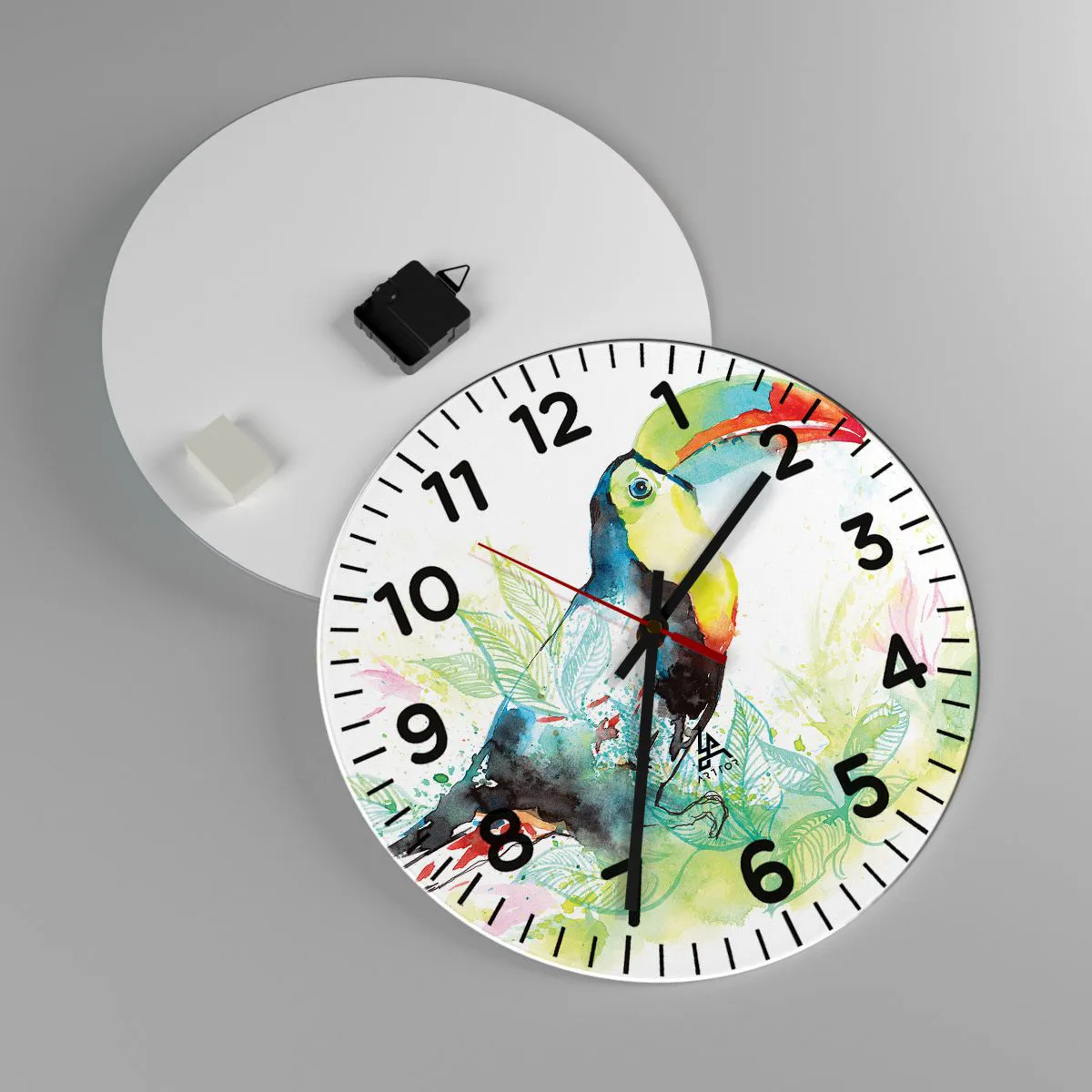 Horloge murale - Pendule murale - Aussi coloré que l'Amérique du Sud - 40x40 cm