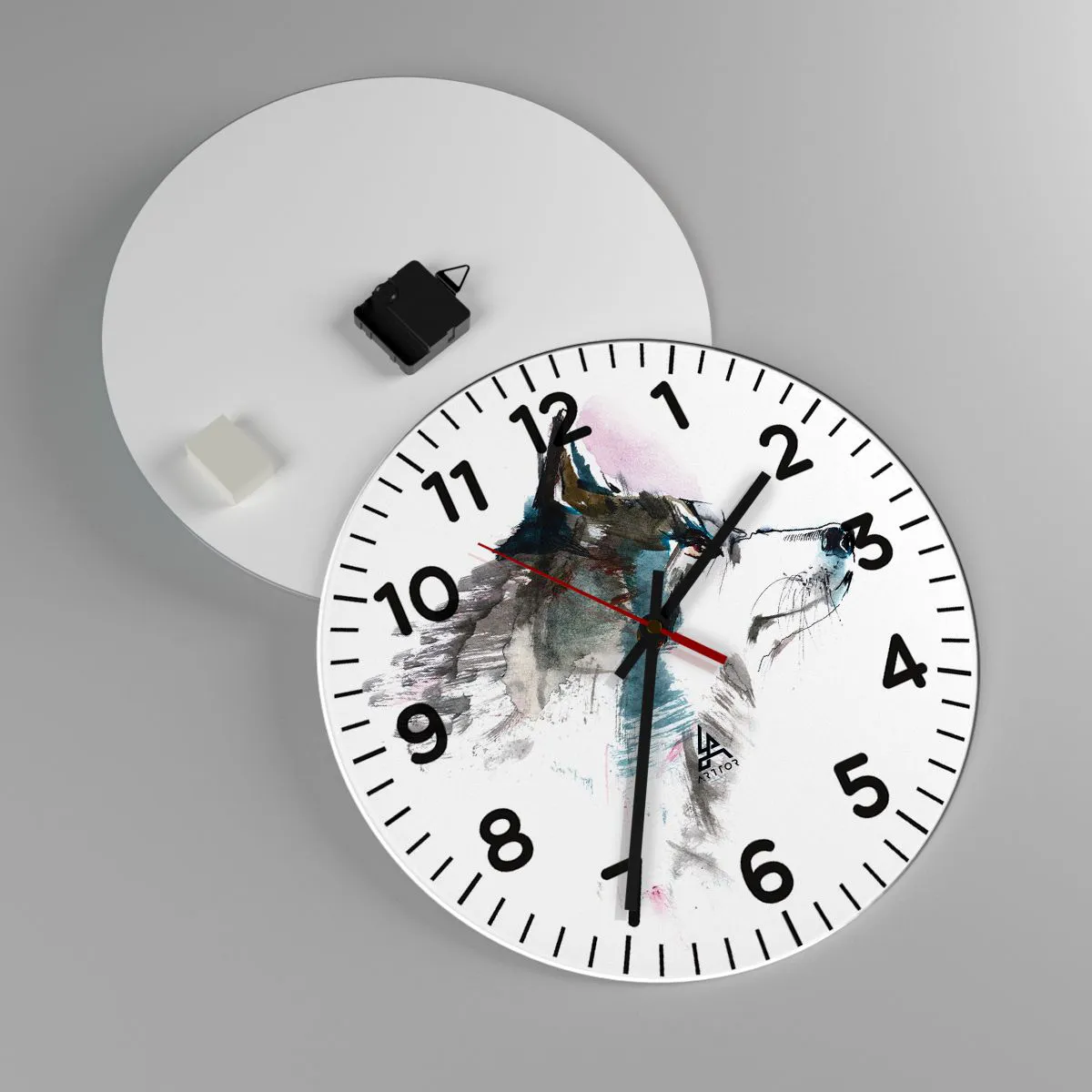 Wanduhr - Glasuhr - Vom Teufel sprechen - 40x40 cm