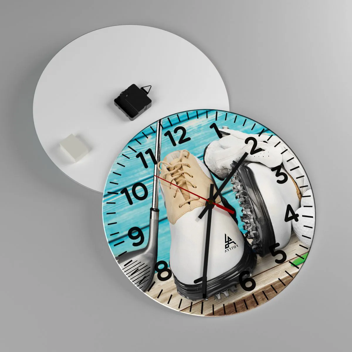 Wanduhr - Glasuhr - Alles ist bereit - 40x40 cm