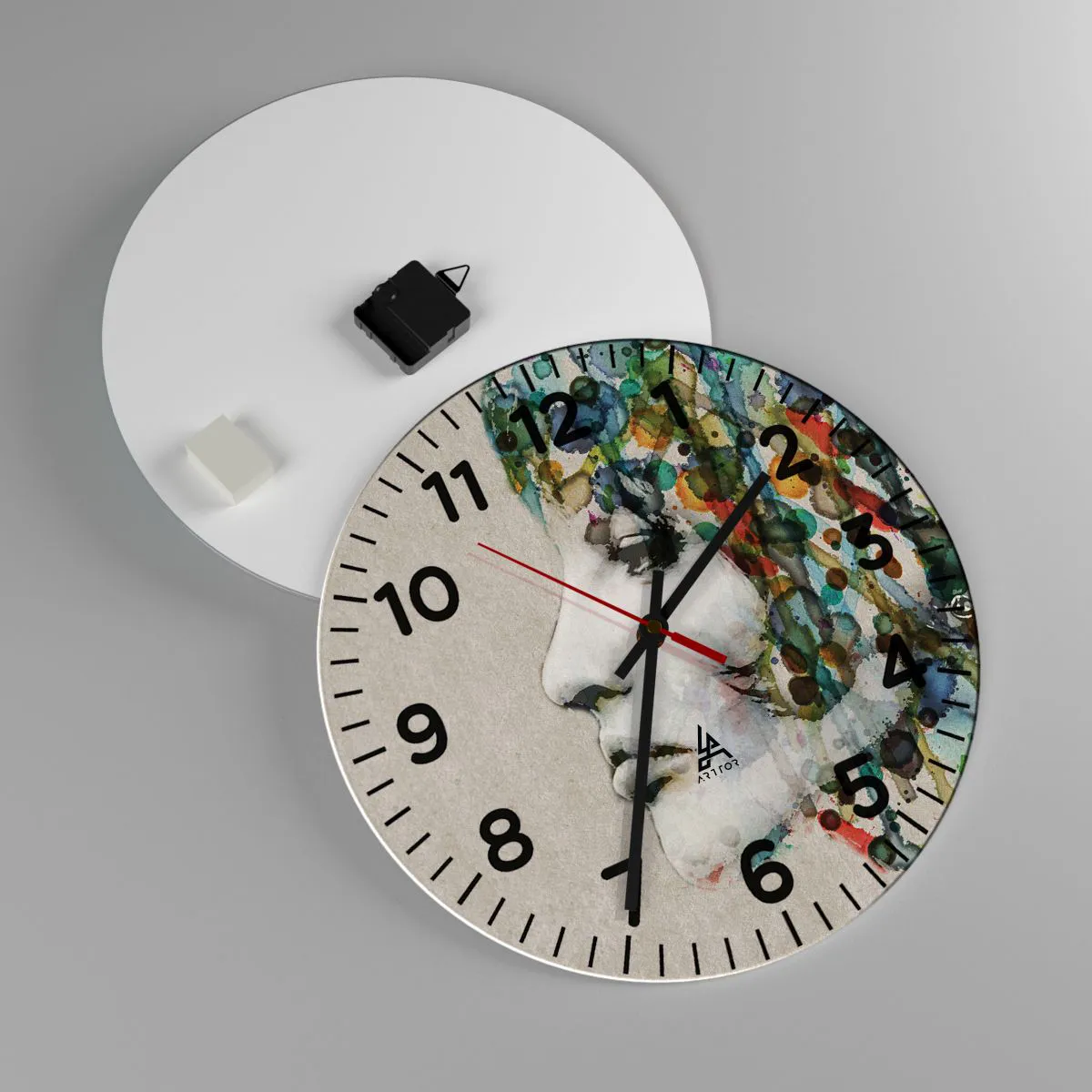 Vægur, Uret - Hun kom ud af den grå - 40x40 cm