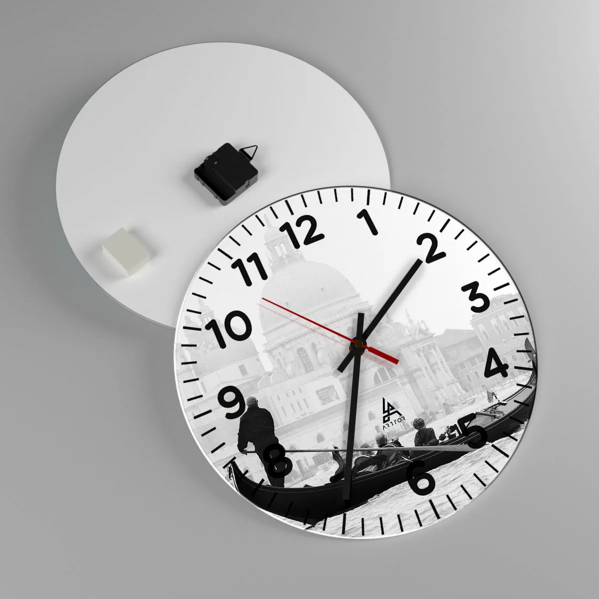 Ceas de perete - Ceas pe sticlă - O călătorie la sursa frumuseții - 40x40 cm