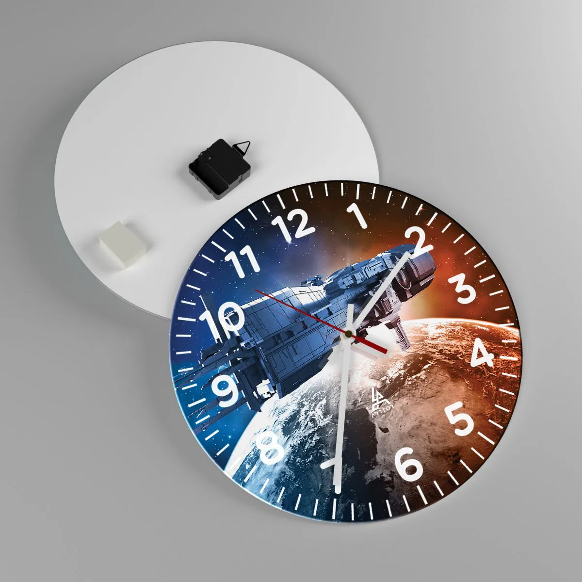 Ceas de perete - Ceas pe sticlă - Observator atent - 40x40 cm