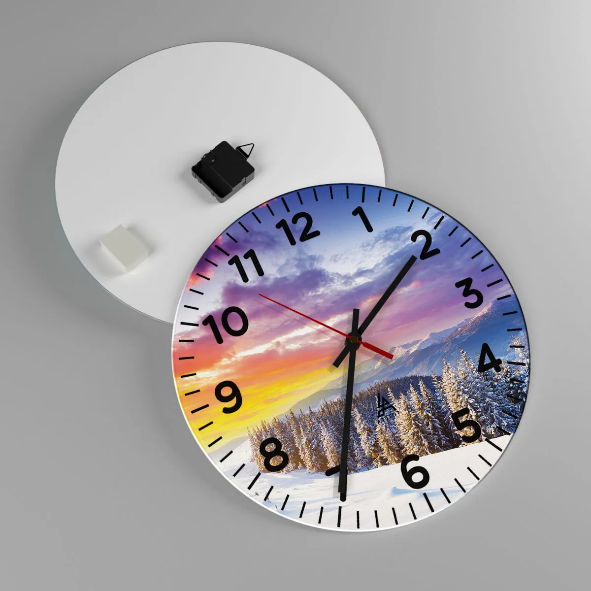 Wanduhr - Glasuhr - Am helllichten Tag - 40x40 cm