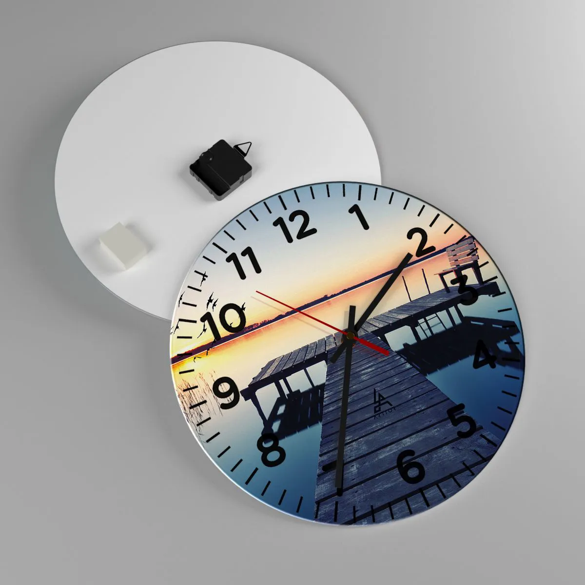 Wanduhr - Glasuhr - Das war ein guter Tag - 40x40 cm