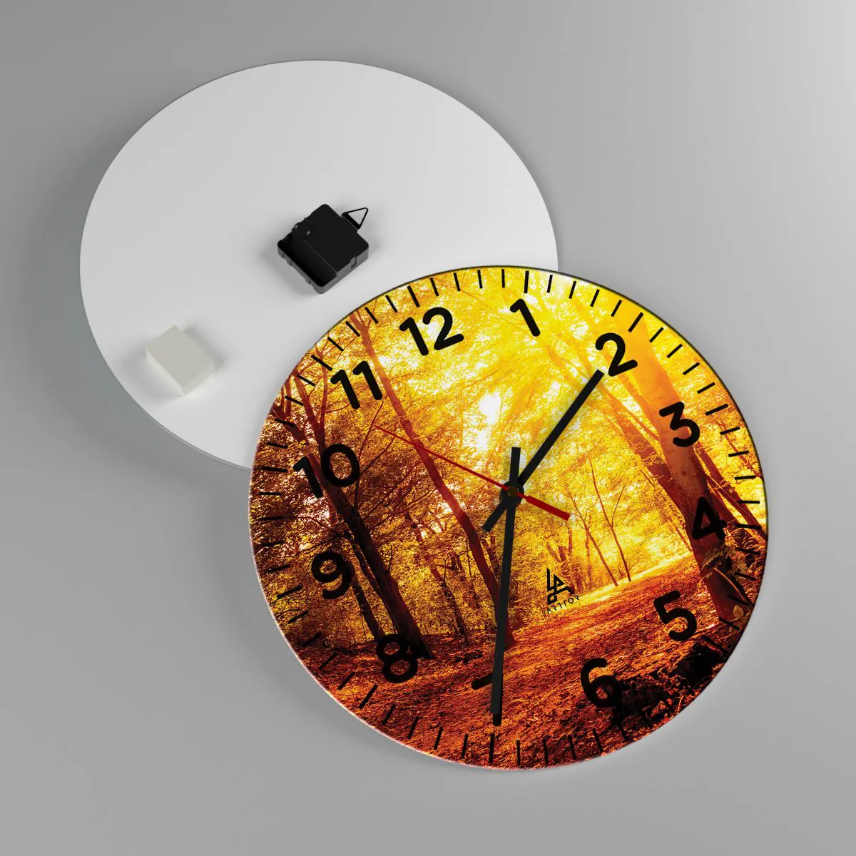 Zegar ścienny - Ku złotej polanie - 40x40 cm