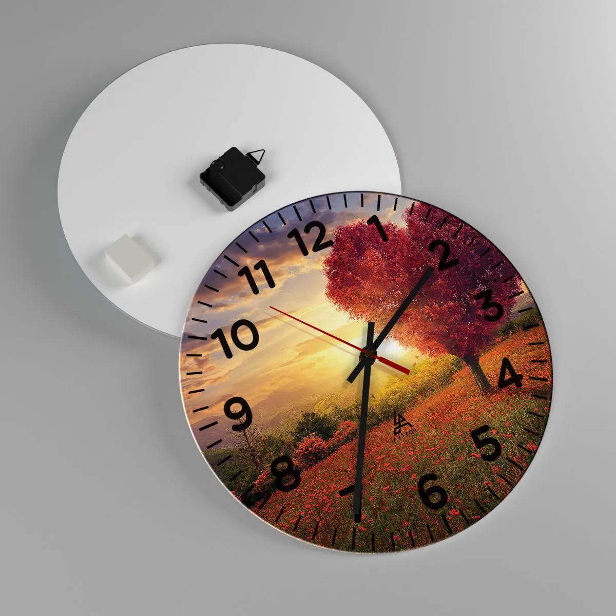 Vægur, Uret - Det griber om hjertet - 40x40 cm