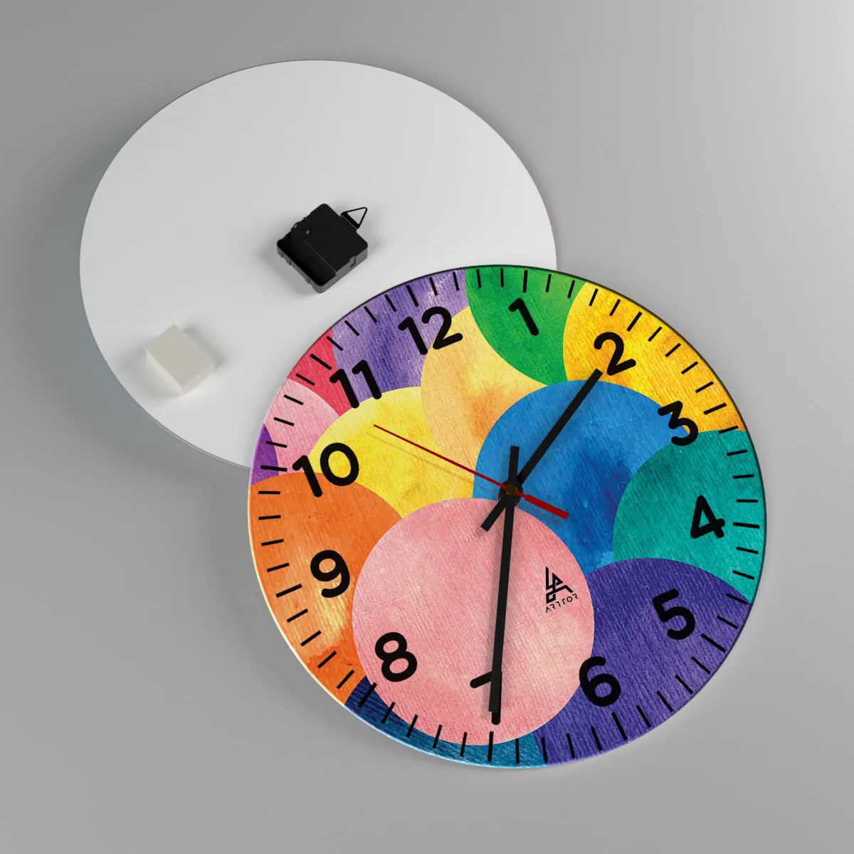 Wanduhr - Glasuhr - Die ursprüngliche Fülle des Lebens - 40x40 cm