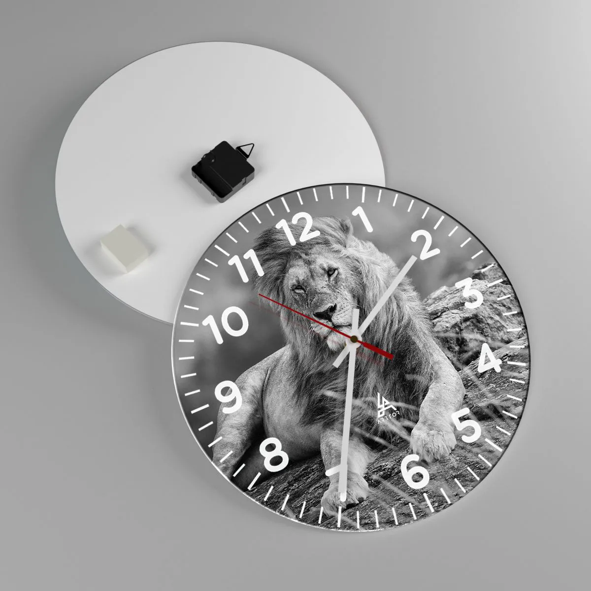 Ceas de perete - Ceas pe sticlă - Siesta regală - 40x40 cm