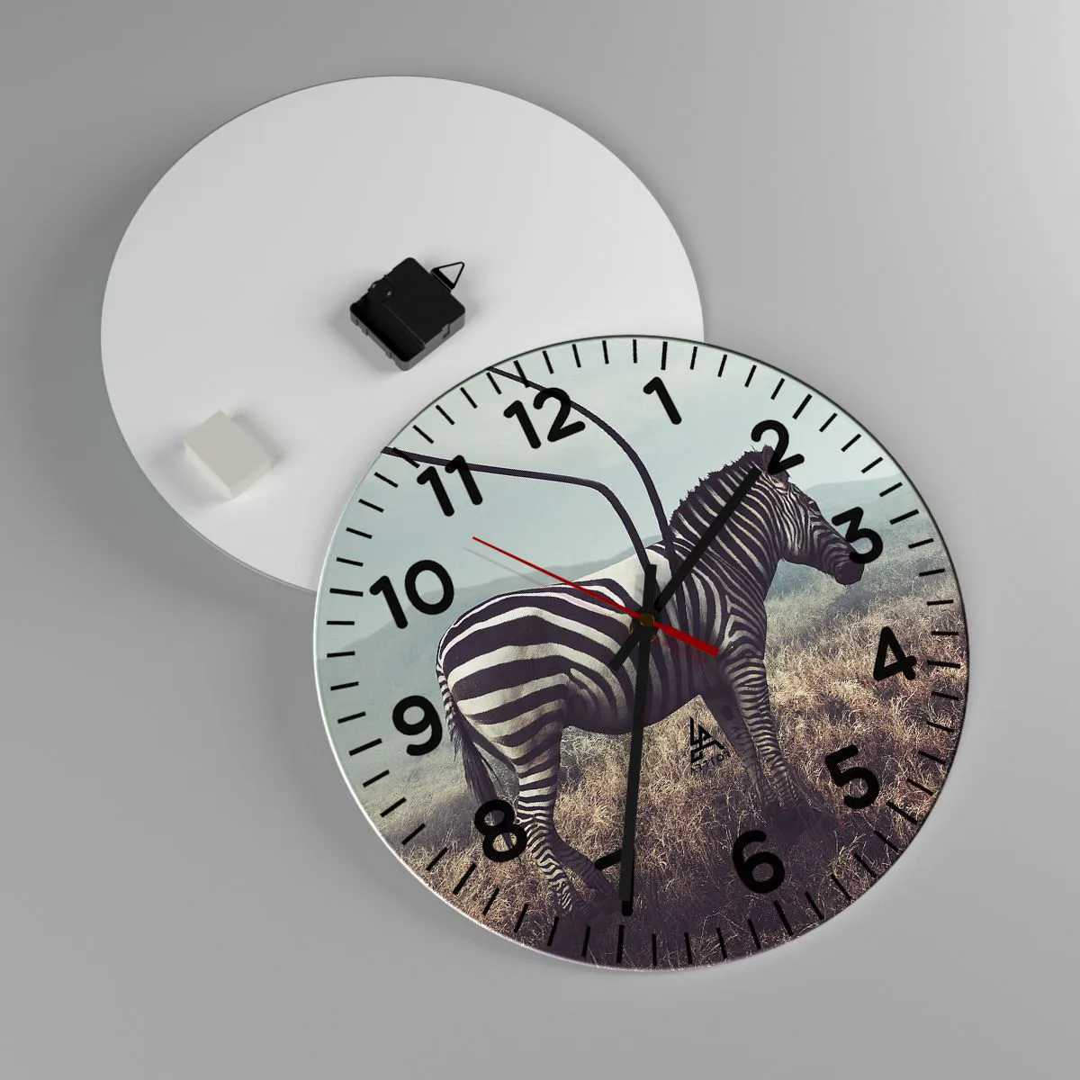 Ceas de perete - Ceas pe sticlă - Atenție! Defecțiune - 40x40 cm