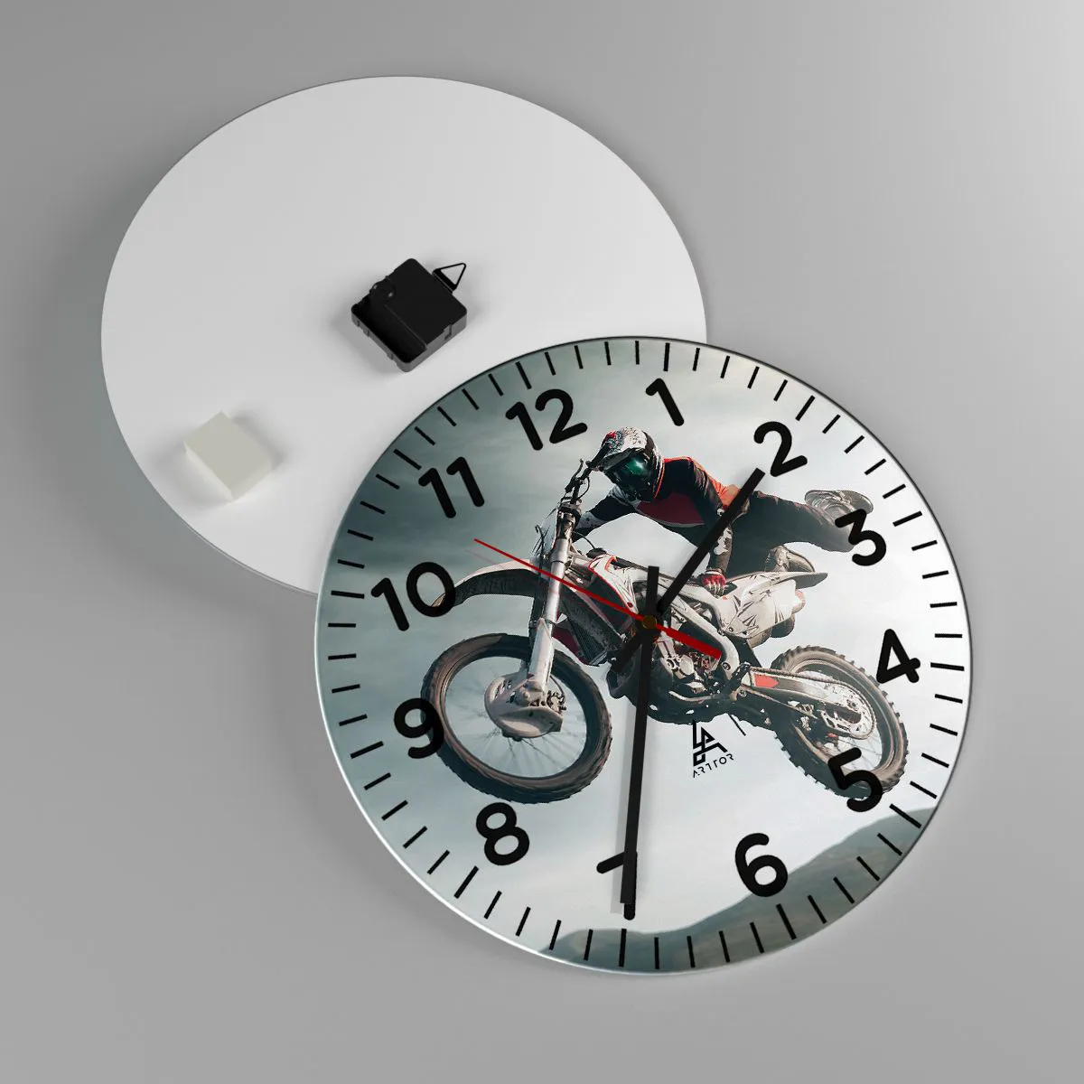 Ceas de perete - Ceas pe sticlă - Nu există distracție fără risc - 40x40 cm