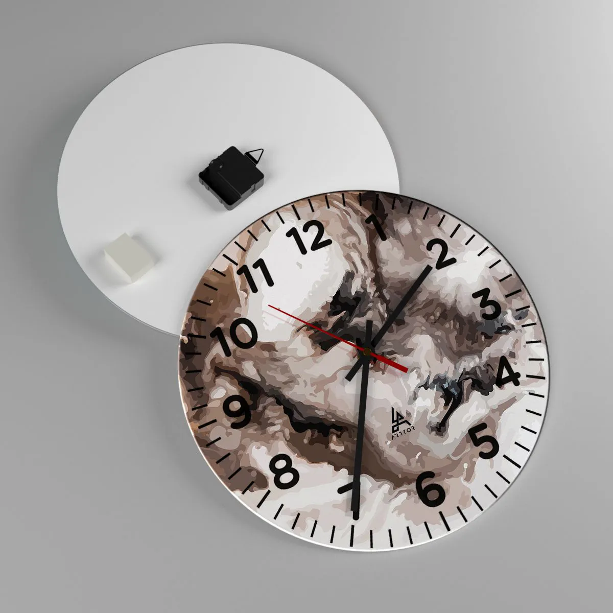 Ceas de perete - Ceas pe sticlă - Nașterea unei galaxii - 40x40 cm