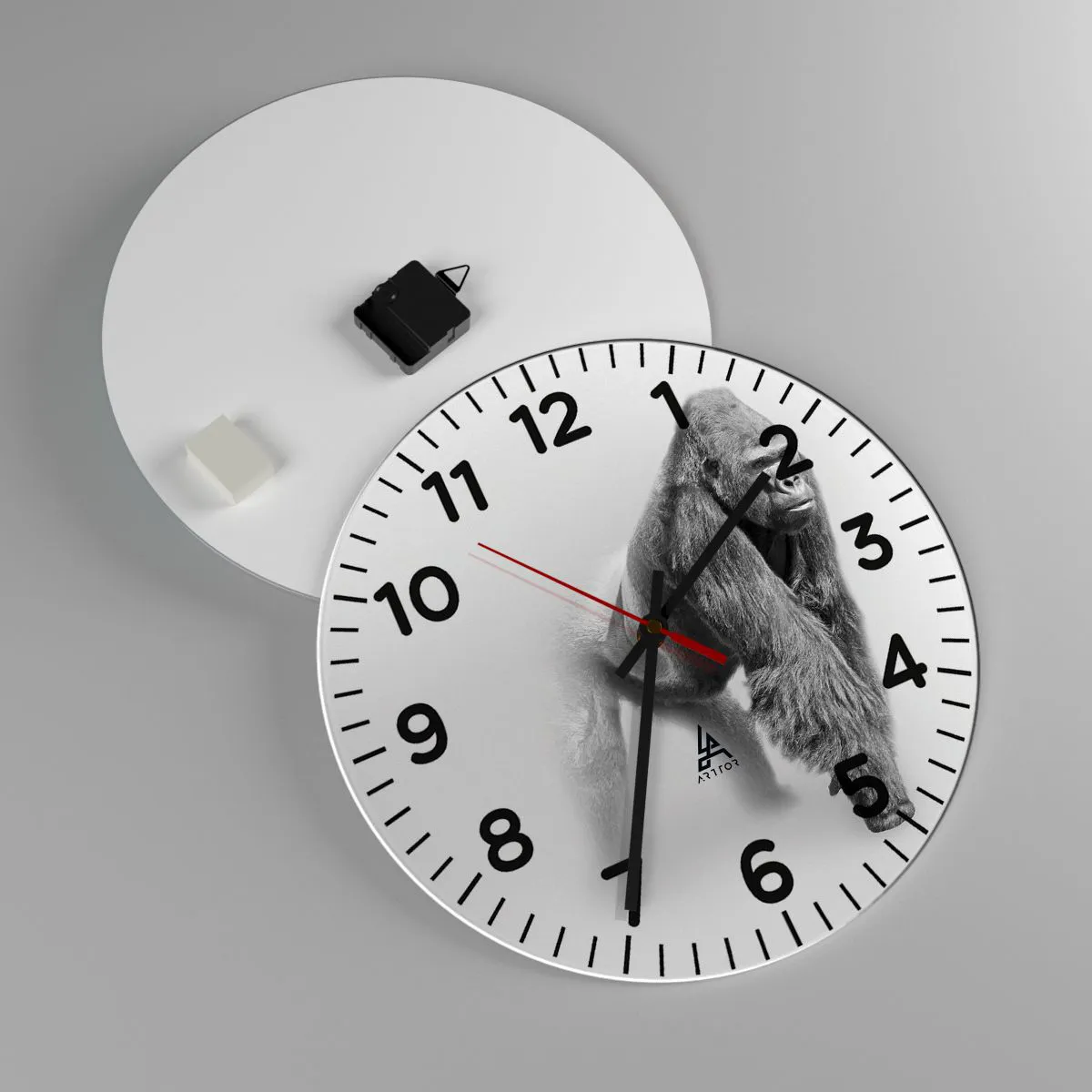 Ceas de perete - Ceas pe sticlă - Încrezător în puterea lui - 40x40 cm