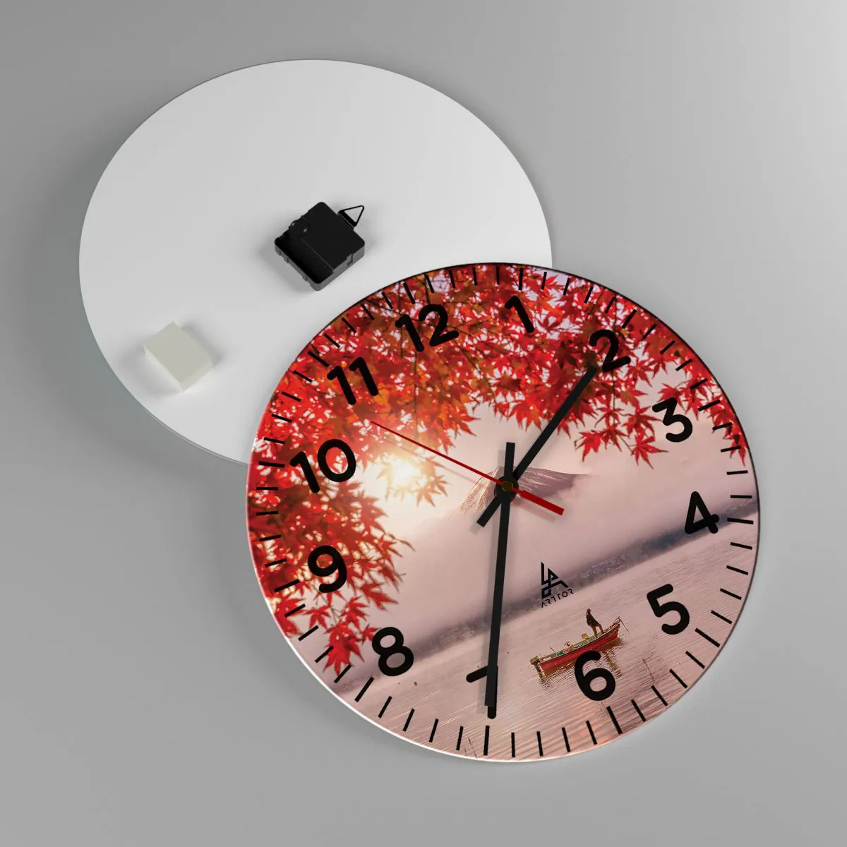Reloj de pared - Reloj de vidrio - Estilo japonés - 40x40 cm