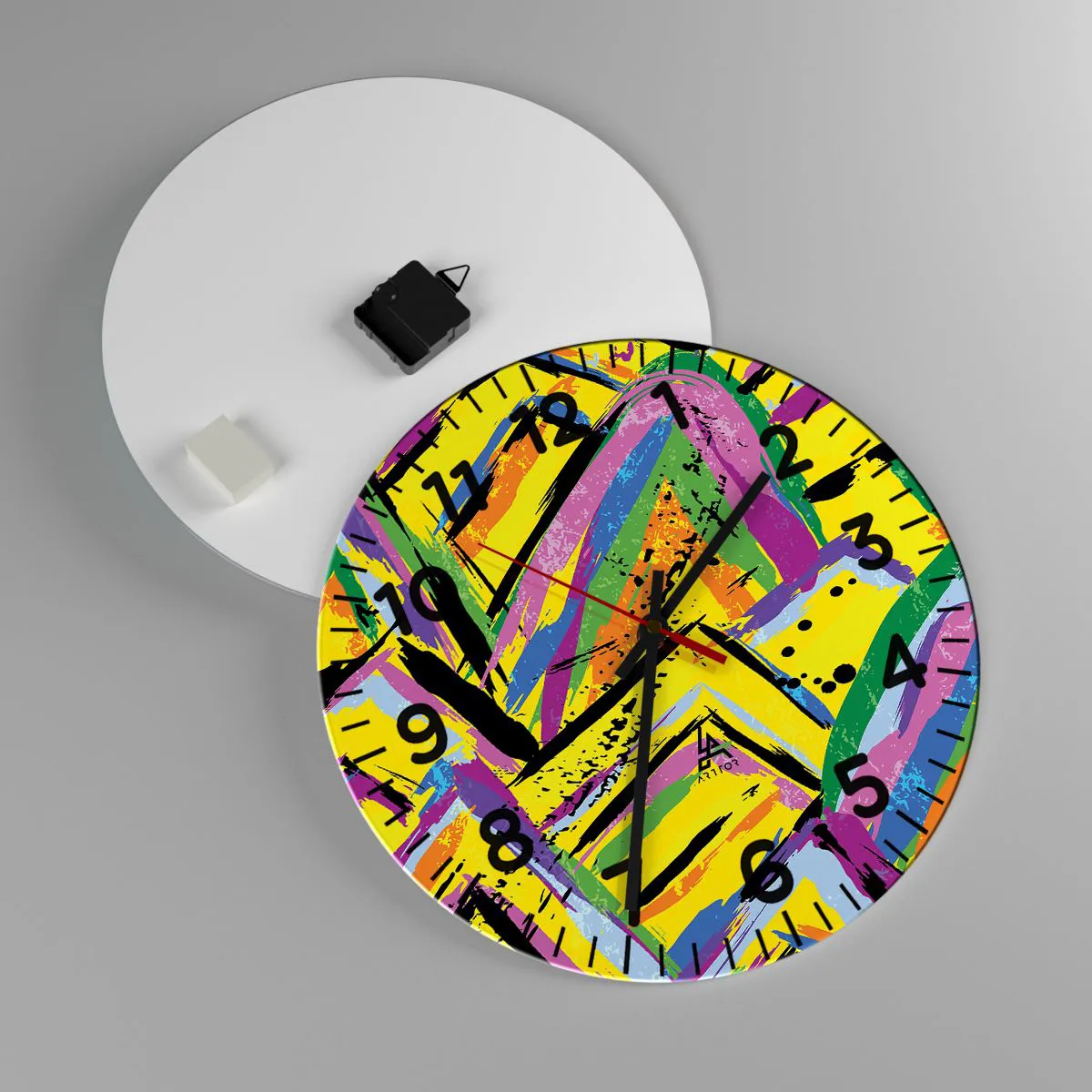 Vægur, Uret - Han råber af glæde - 40x40 cm