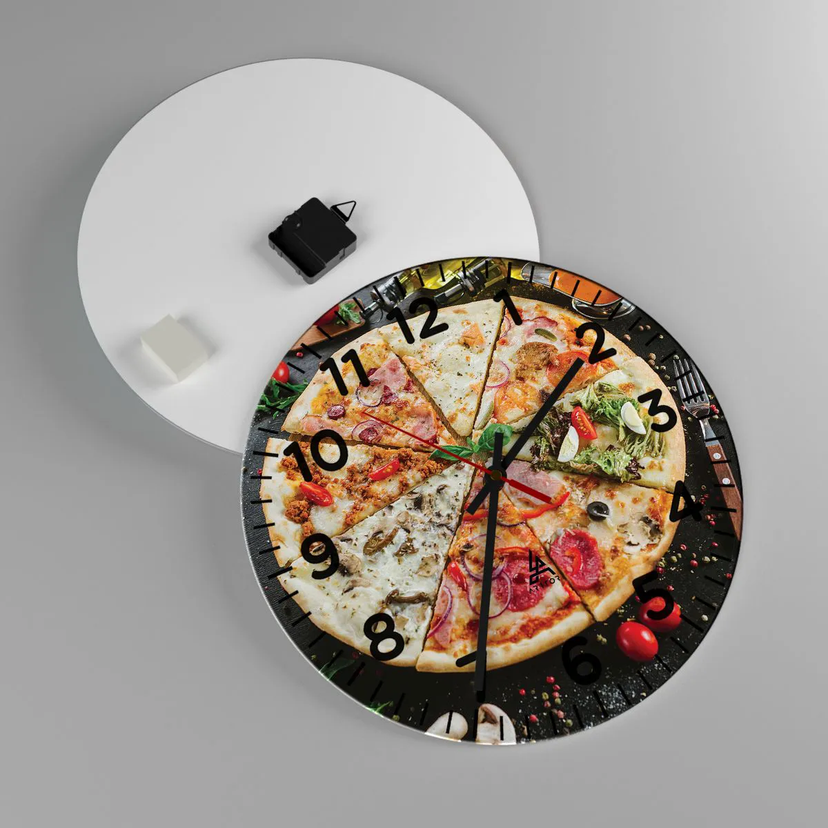 Wandklok - Klok - Een scala aan smaken - 40x40 cm