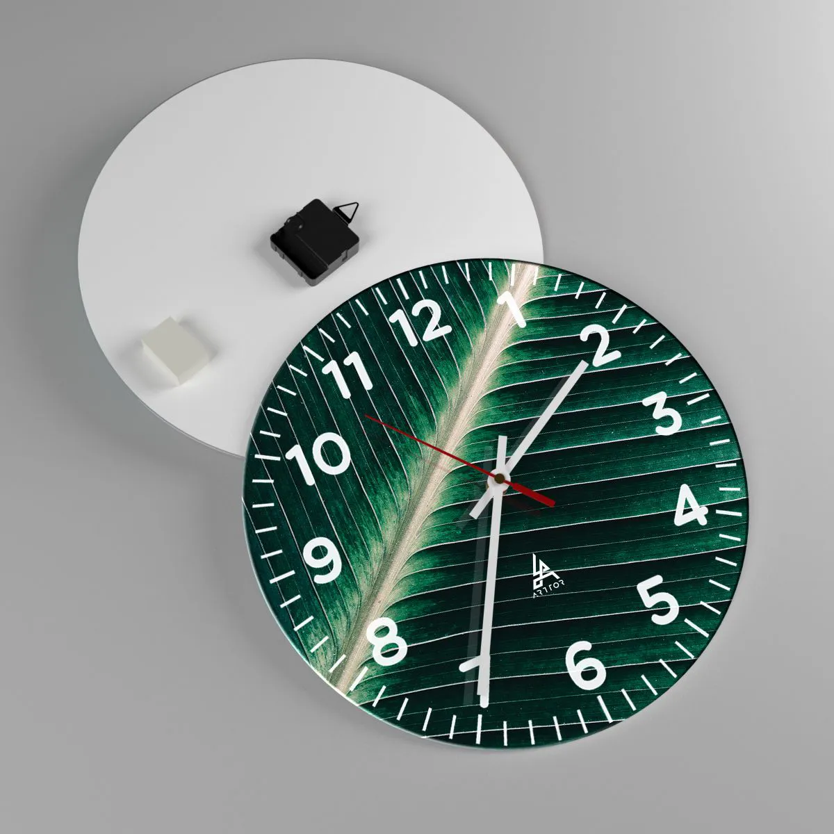 Reloj de pared - Reloj de vidrio - El ritmo de la naturaleza - 40x40 cm