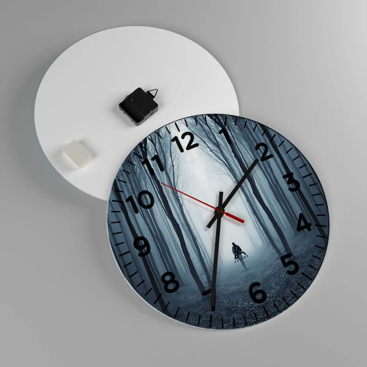 Orologio da parete - Orologio in Vetro - E tutto è semplice e chiaro - 40x40 cm