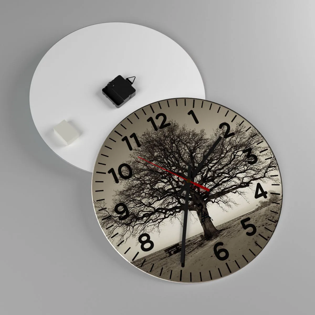 Reloj de pared - Reloj de vidrio - De aquí a la eternidad - 40x40 cm