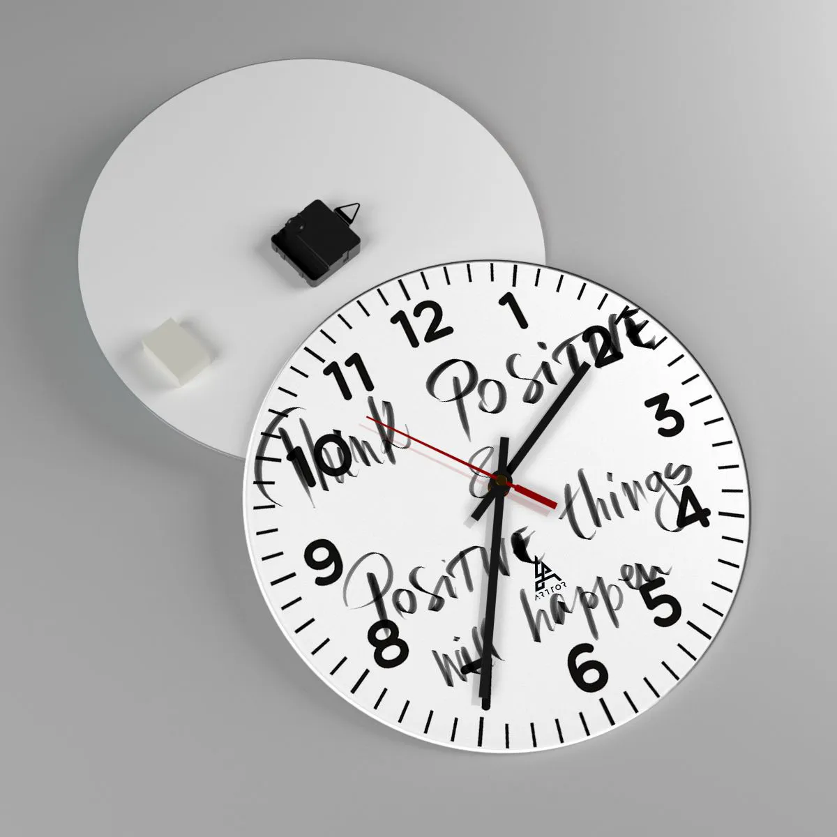 Orologio da parete - Orologio in Vetro - Come vivere? - 40x40 cm