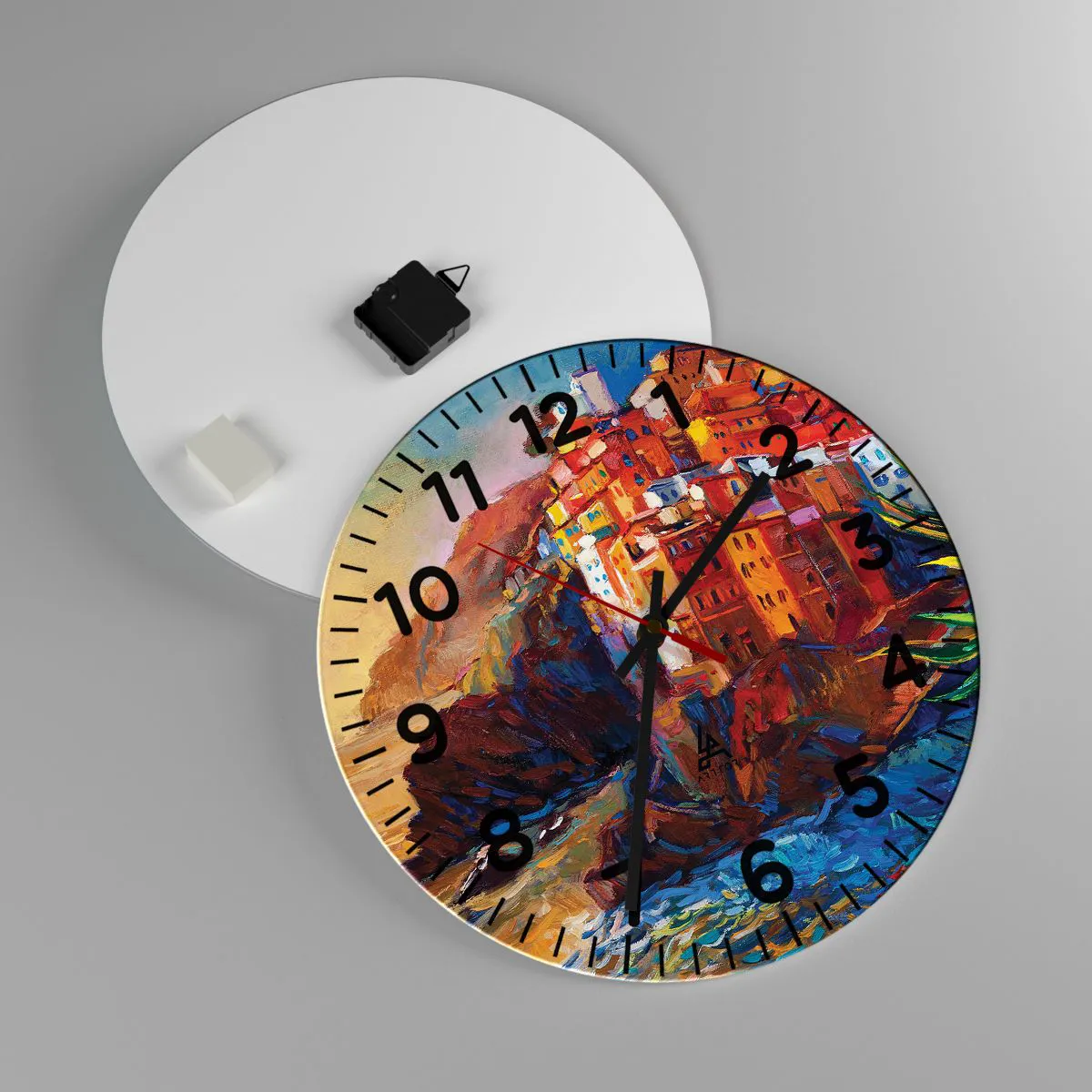 Vægur, Uret - Italiensk atmosfære - 40x40 cm