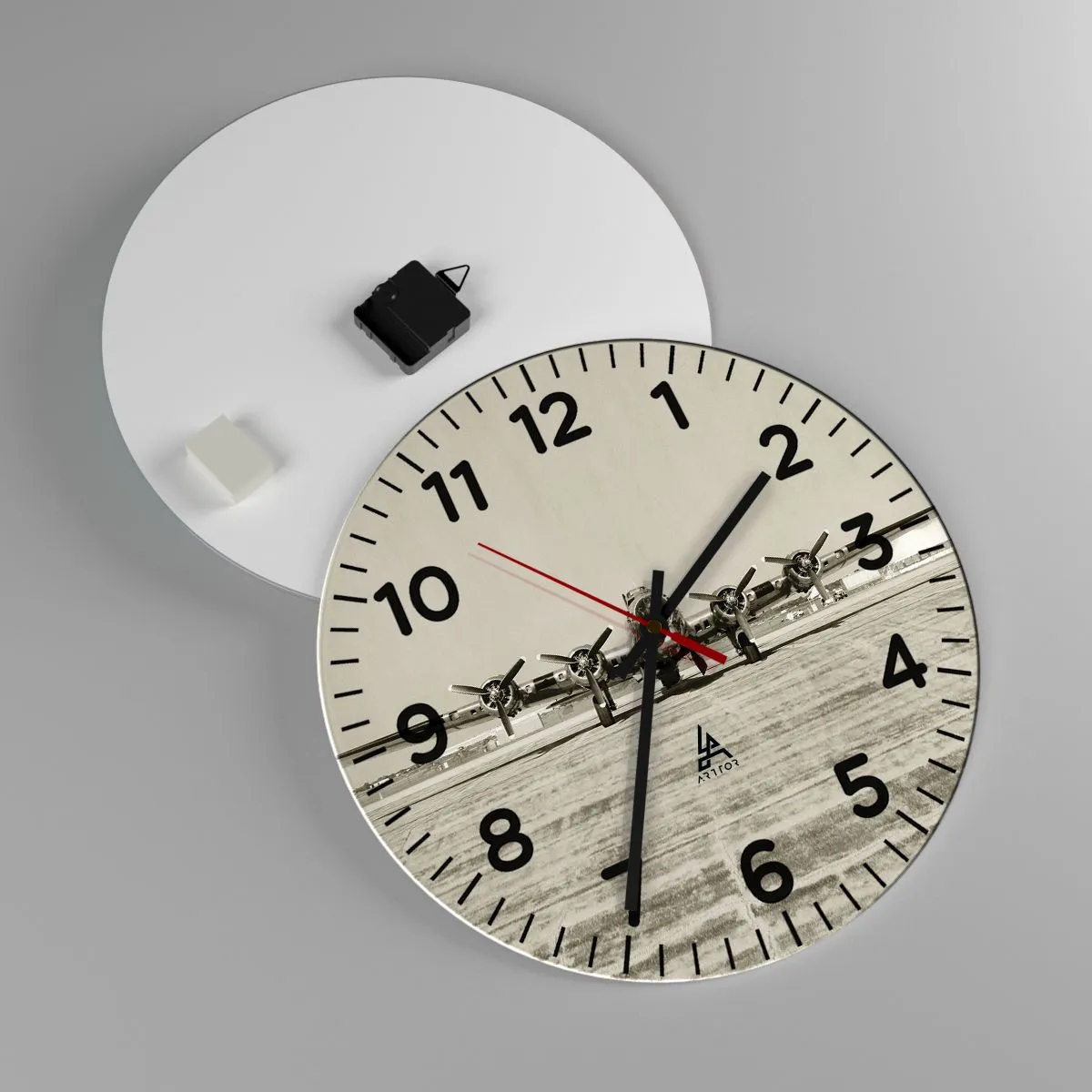 Ceas de perete - Ceas pe sticlă - Pregătit, ca întotdeauna - 40x40 cm