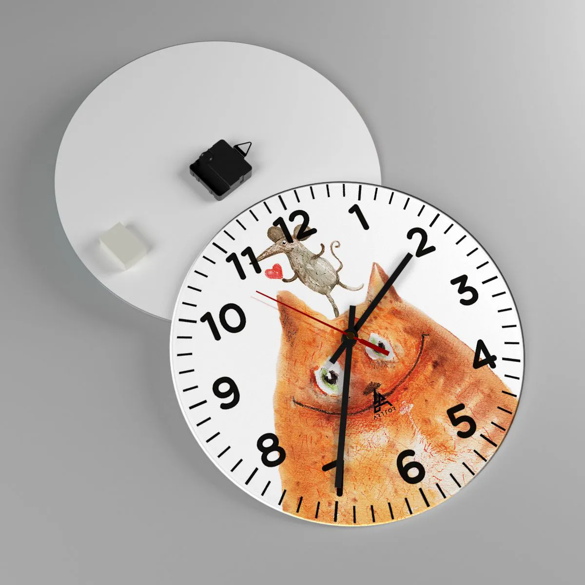 Orologio da parete - Orologio in Vetro - I paradossi dell'amore - 40x40 cm