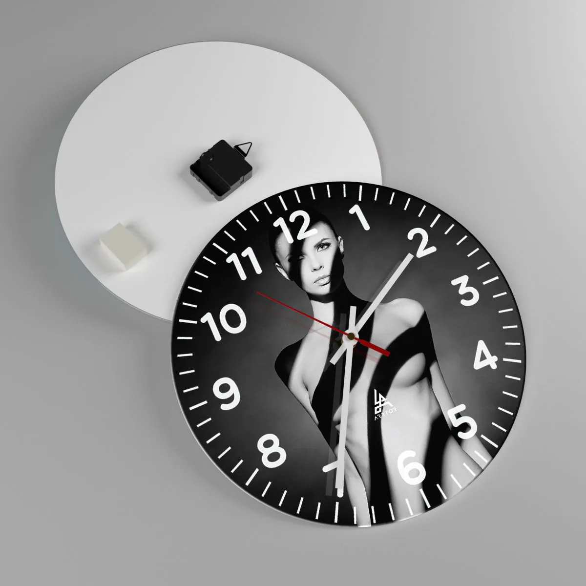 Vægur, Uret - I blænding og skygge - 40x40 cm