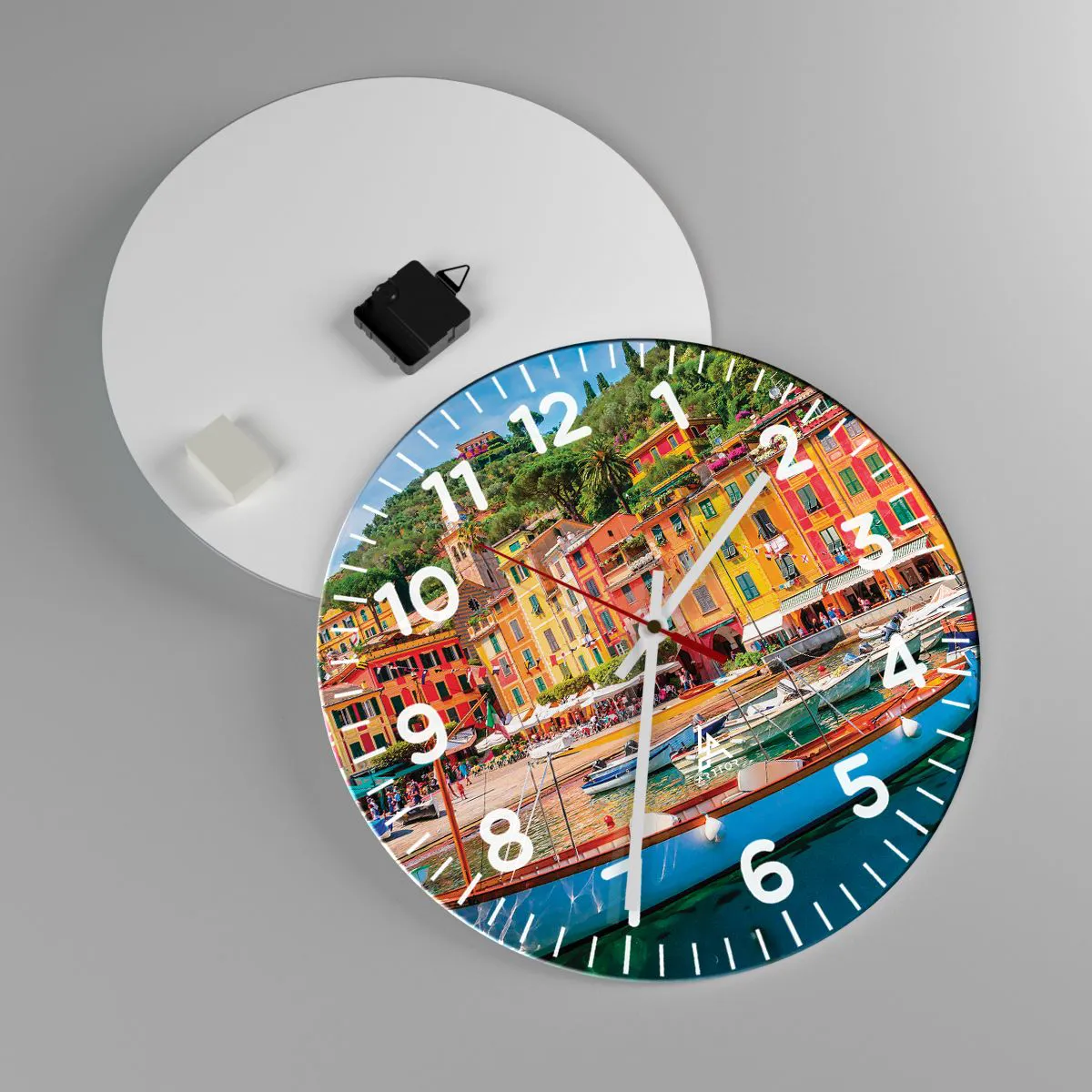 Vægur, Uret - En italiensk morgen - 40x40 cm