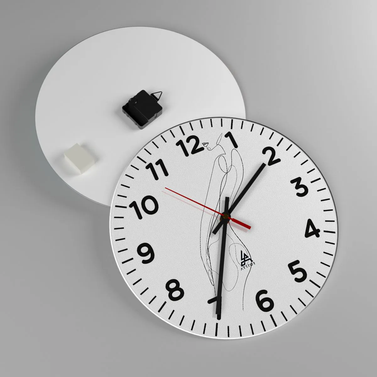 Wanduhr - Glasuhr - Bloß ein Versprechen - 40x40 cm