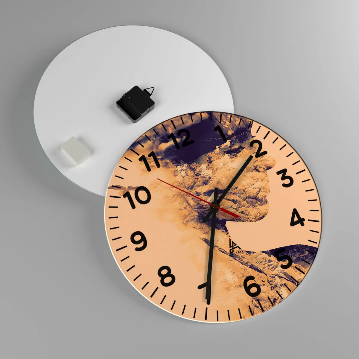 Orologio da parete - Orologio in Vetro - Bella di natura - 40x40 cm