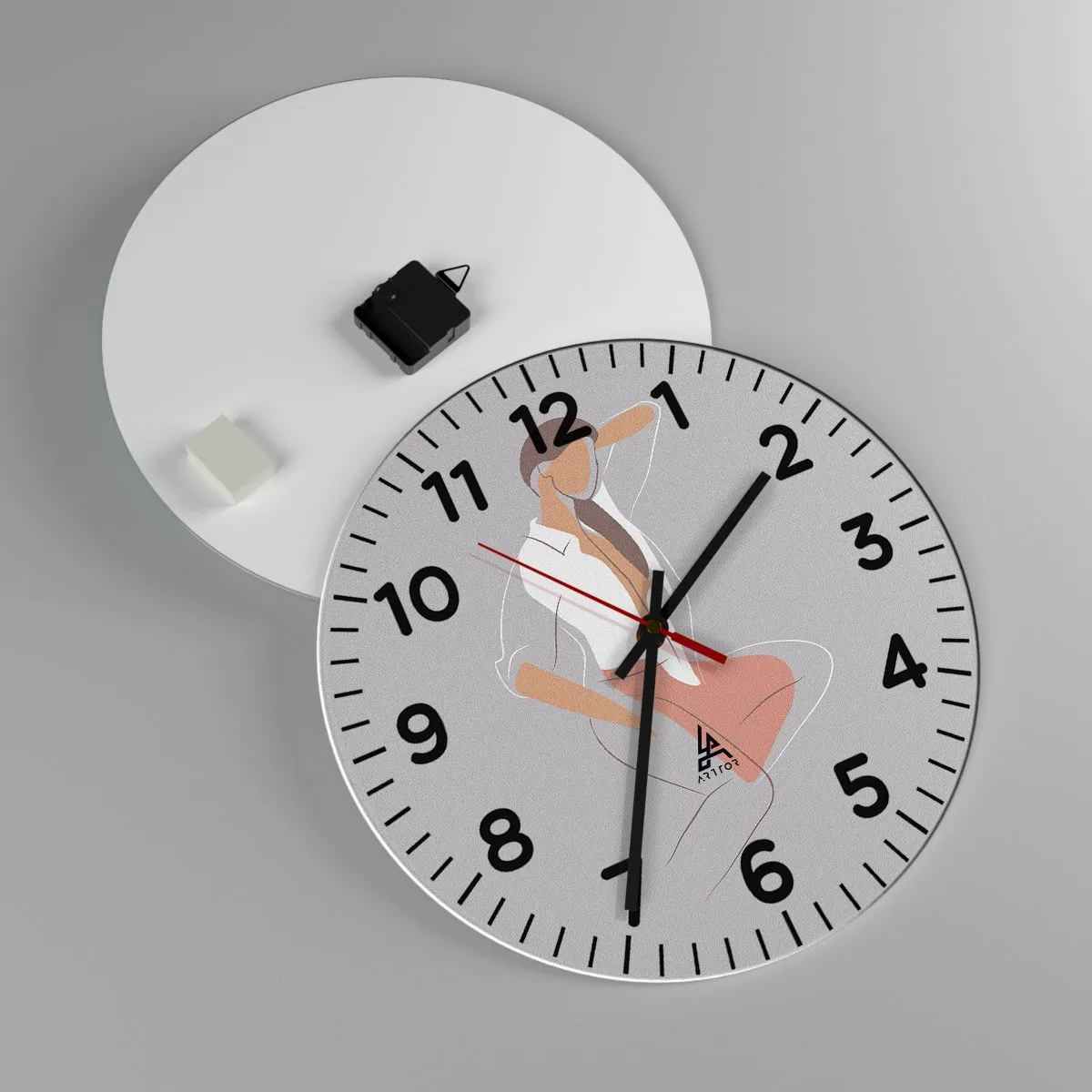 Falióra, Óra - Kecsesség kontúrja - 40x40 cm