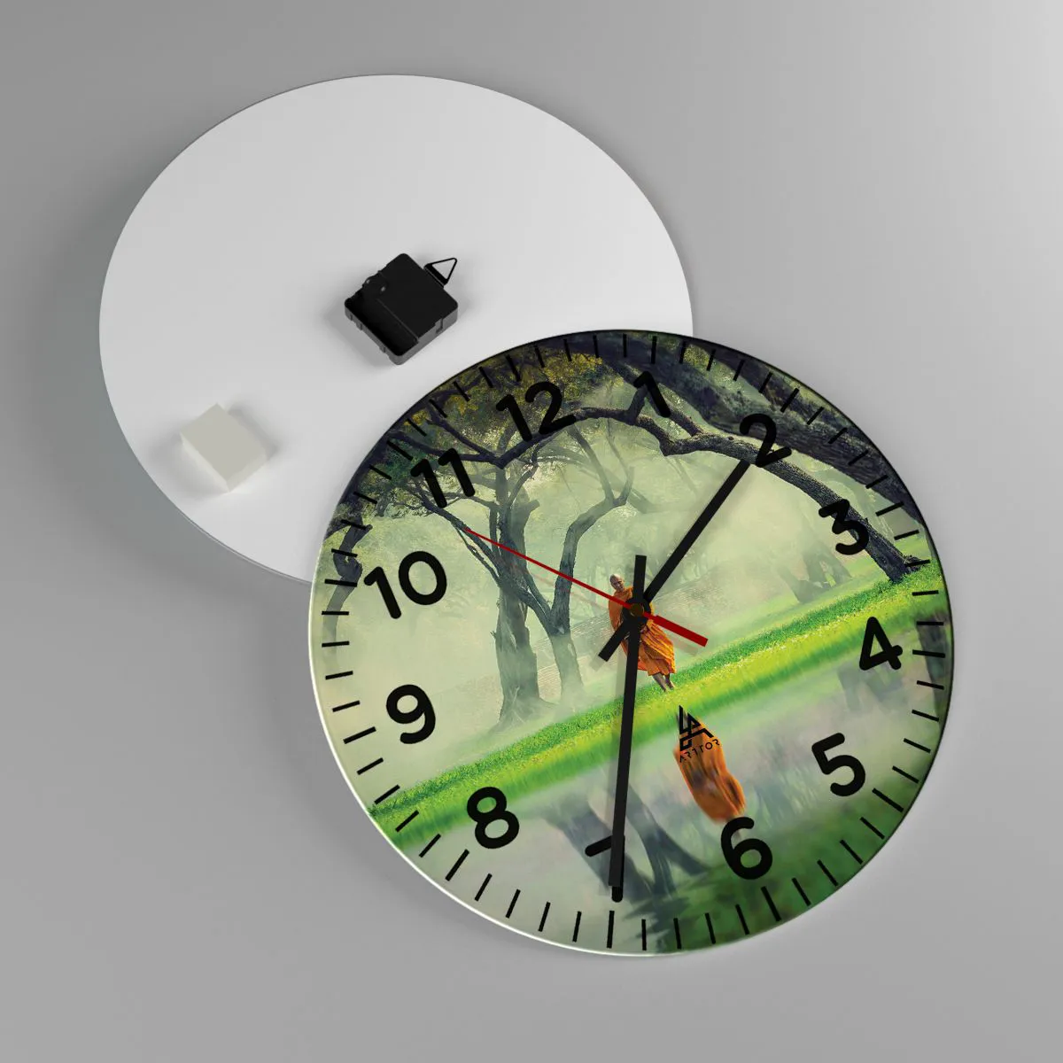 Nástěnné hodiny - Na cestě k osvícení - 40x40 cm