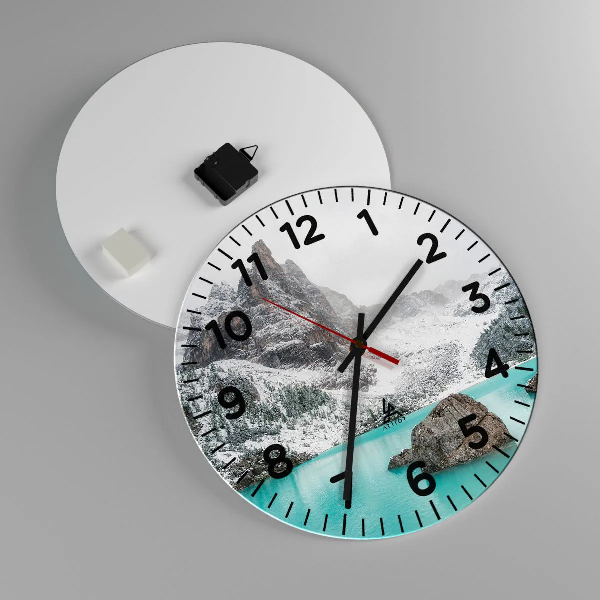 Ceas de perete - Ceas pe sticlă - De veghe - 40x40 cm