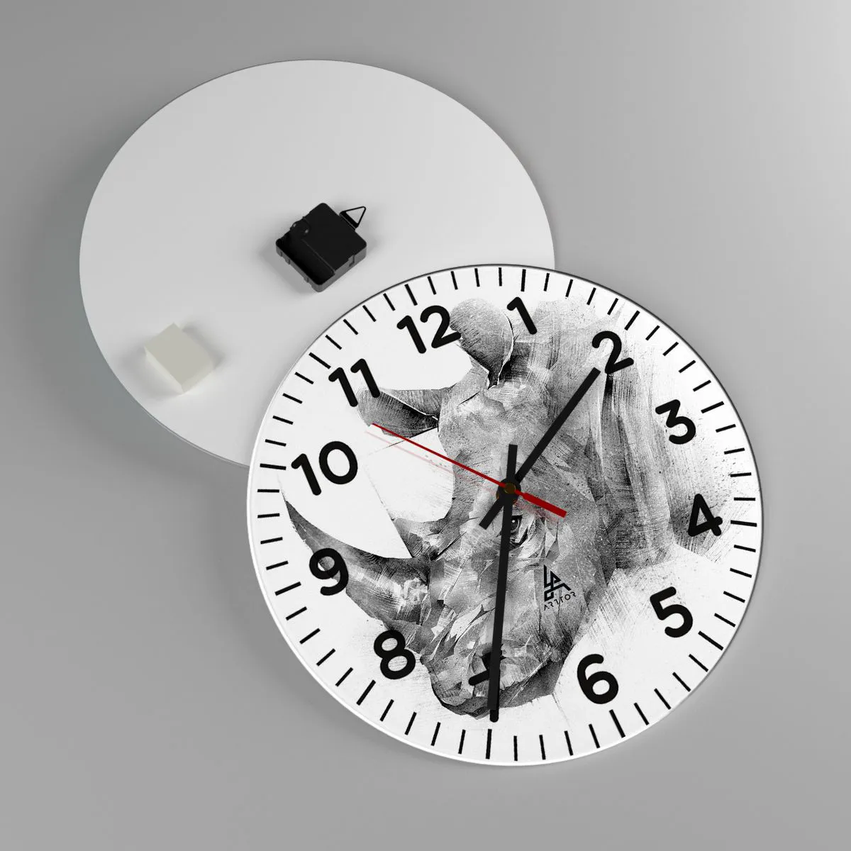 Relógio de parede - Relógio em vidro - Retrato africano - 40x40 cm