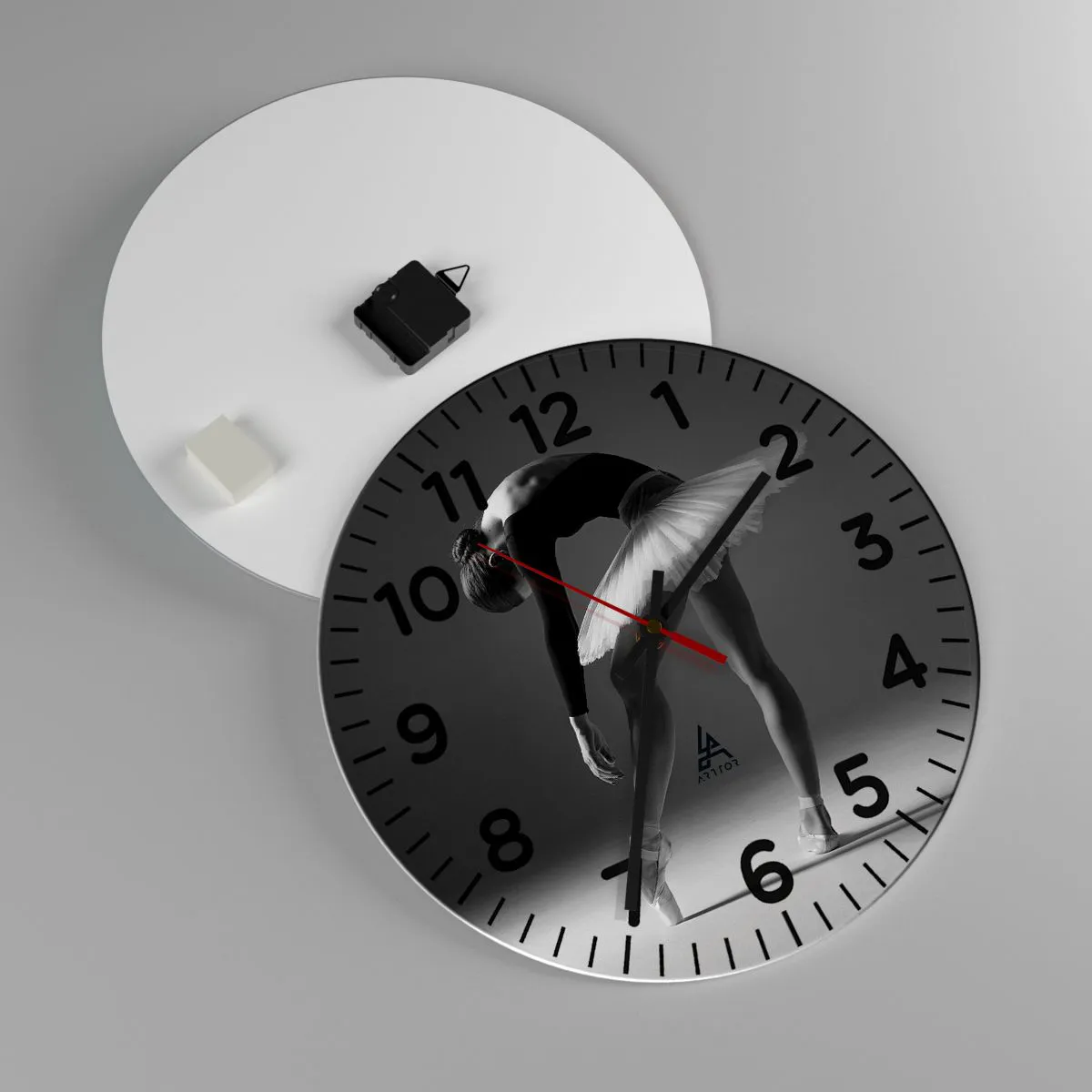 Vægur, Uret - Bella balerina - 40x40 cm
