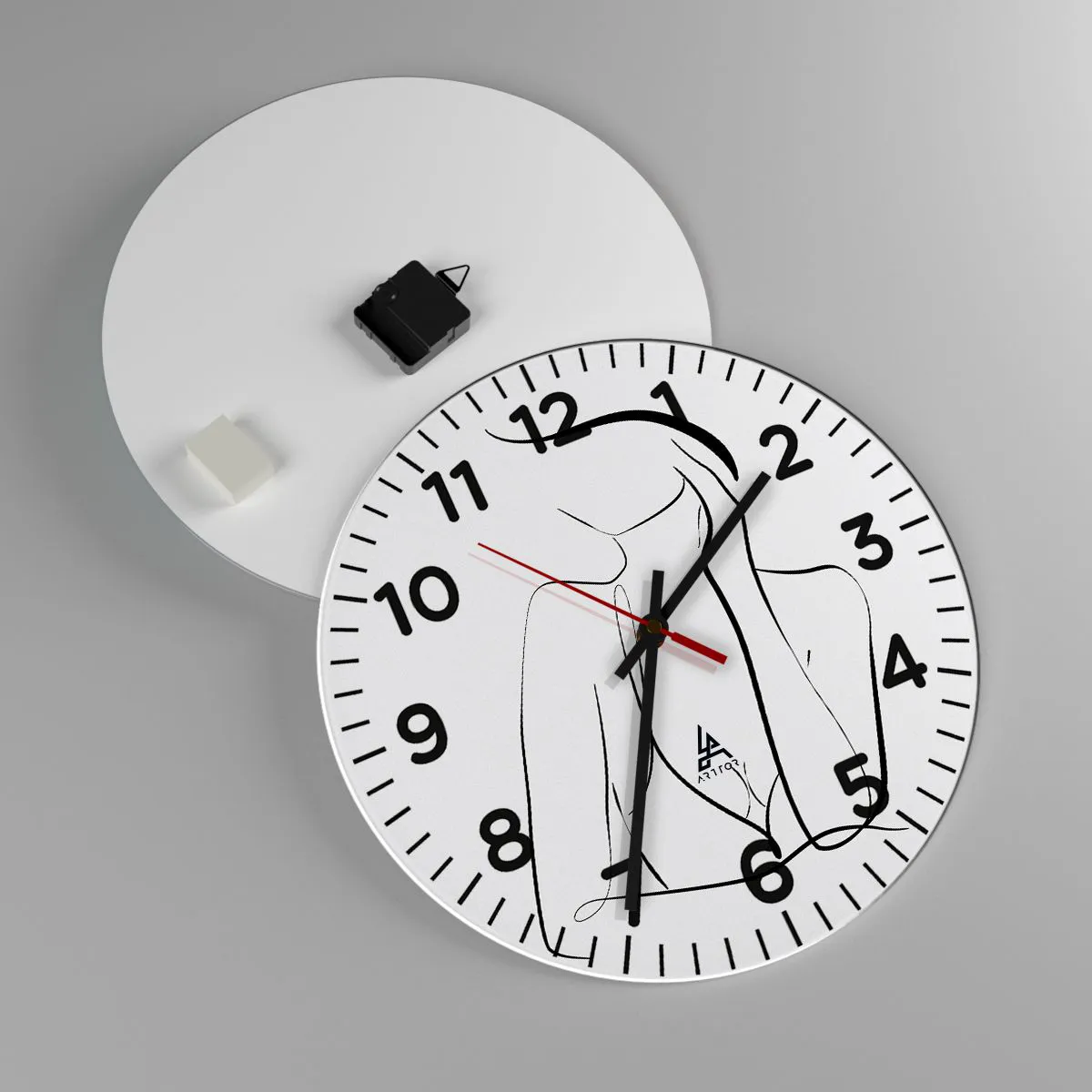 Wanduhr - Glasuhr - Auf der Traumwelle - 40x40 cm