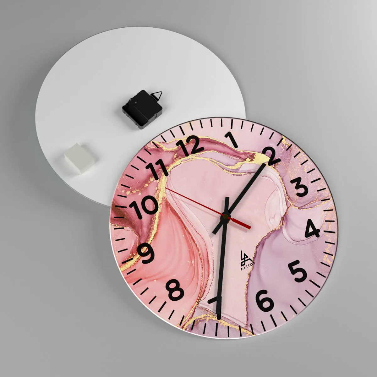 Vægur, Uret - Et kærtegn af farver - 40x40 cm